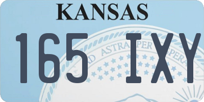 KS license plate 165IXY