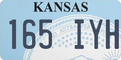 KS license plate 165IYH