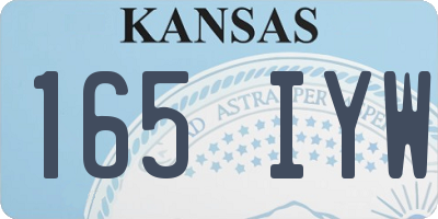 KS license plate 165IYW
