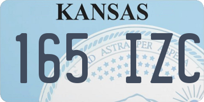 KS license plate 165IZC