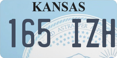 KS license plate 165IZH