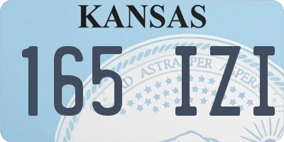 KS license plate 165IZI