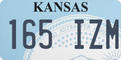 KS license plate 165IZM