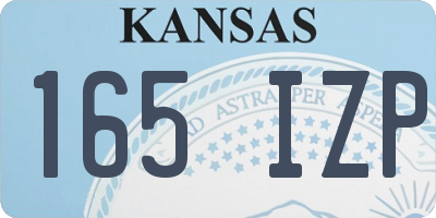 KS license plate 165IZP