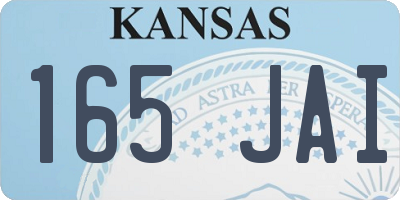 KS license plate 165JAI
