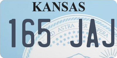 KS license plate 165JAJ