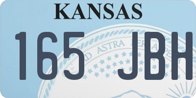 KS license plate 165JBH