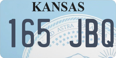 KS license plate 165JBQ