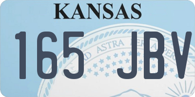 KS license plate 165JBV