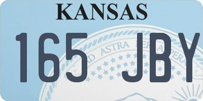 KS license plate 165JBY