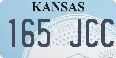 KS license plate 165JCC