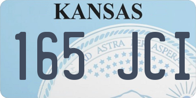 KS license plate 165JCI