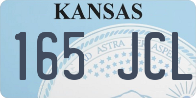 KS license plate 165JCL