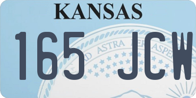 KS license plate 165JCW