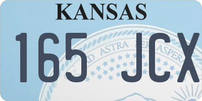 KS license plate 165JCX