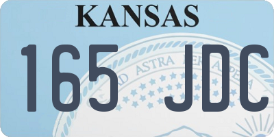 KS license plate 165JDC