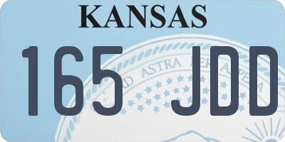 KS license plate 165JDD