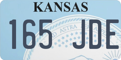 KS license plate 165JDE