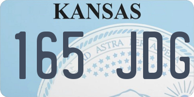 KS license plate 165JDG