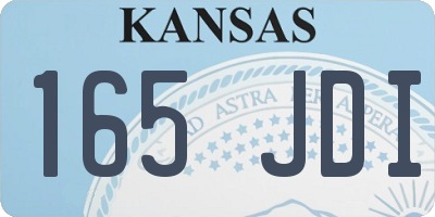 KS license plate 165JDI