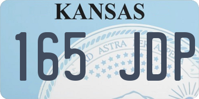 KS license plate 165JDP