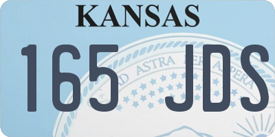 KS license plate 165JDS