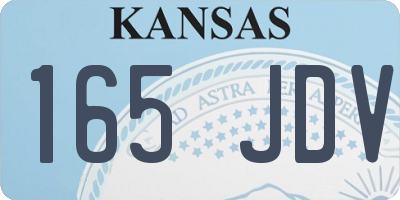 KS license plate 165JDV