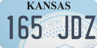 KS license plate 165JDZ