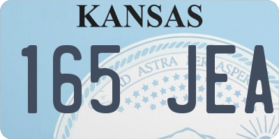 KS license plate 165JEA