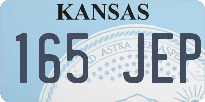 KS license plate 165JEP