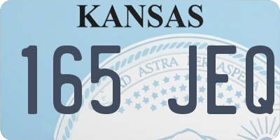 KS license plate 165JEQ