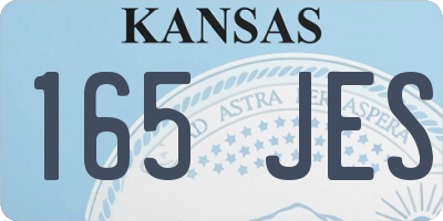 KS license plate 165JES