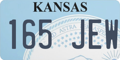 KS license plate 165JEW