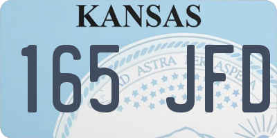 KS license plate 165JFD