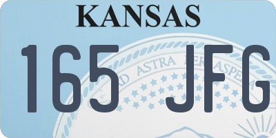 KS license plate 165JFG