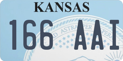 KS license plate 166AAI