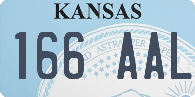 KS license plate 166AAL