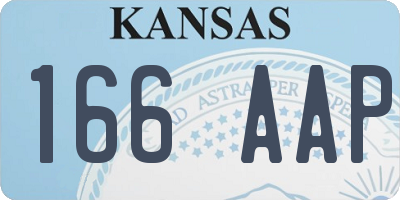 KS license plate 166AAP