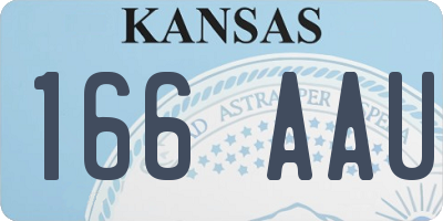 KS license plate 166AAU