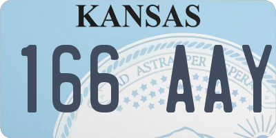 KS license plate 166AAY