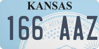 KS license plate 166AAZ
