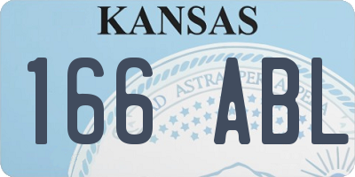 KS license plate 166ABL