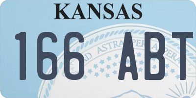 KS license plate 166ABT