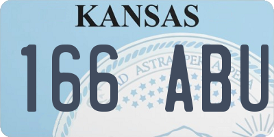 KS license plate 166ABU