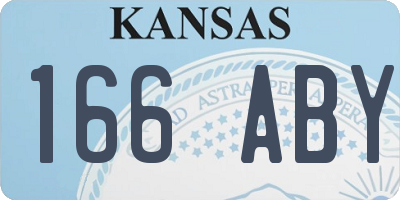 KS license plate 166ABY
