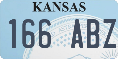 KS license plate 166ABZ