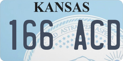 KS license plate 166ACD