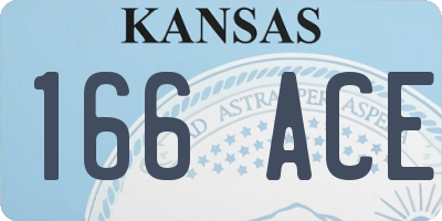 KS license plate 166ACE