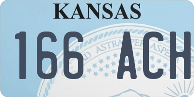 KS license plate 166ACH