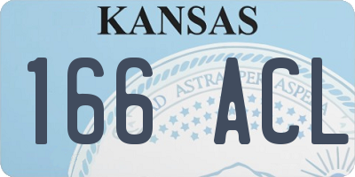 KS license plate 166ACL